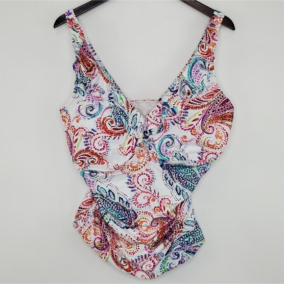 Lauren Ralph Lauren Captiva Paisley Tankini Top - Picture 1 of 4